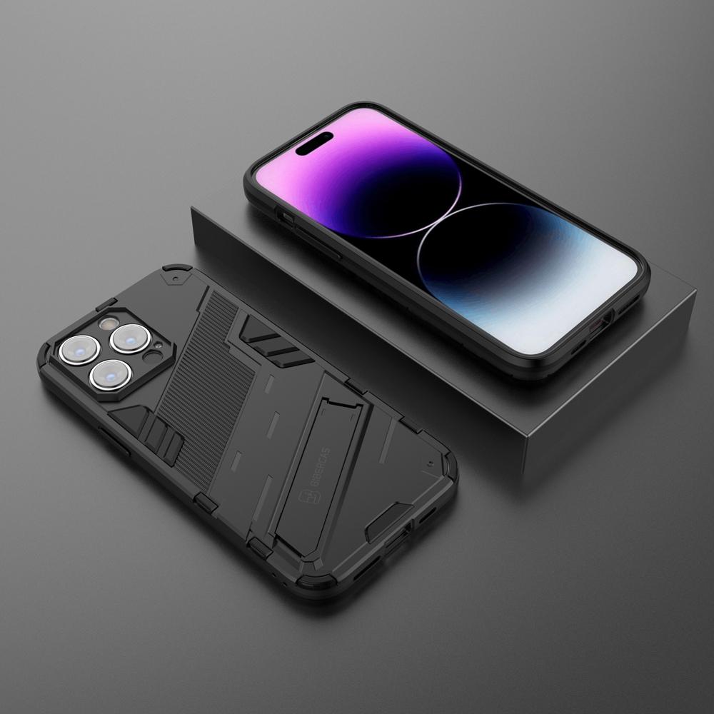 Ốp lưng cho iPhone 14 Pro Max, Ốp chống sốc Iron Man PUNK cao cấp kèm giá đỡ cho iPhone 14 Pro Max