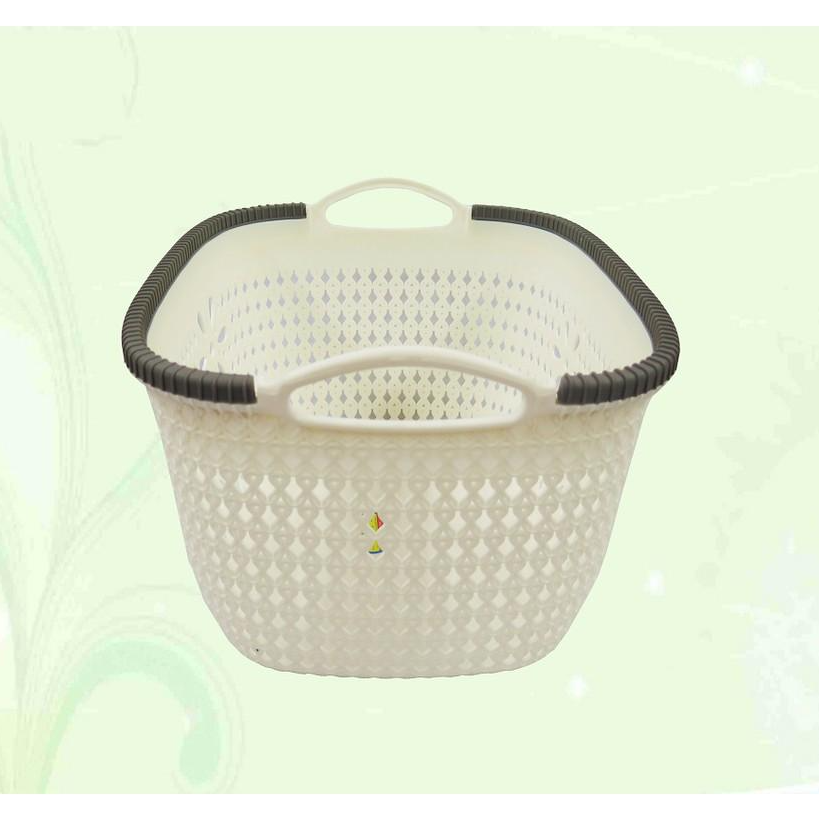 Rổ nhựa giả đan mây đựng đồ có tay cầm MS 3378 3377