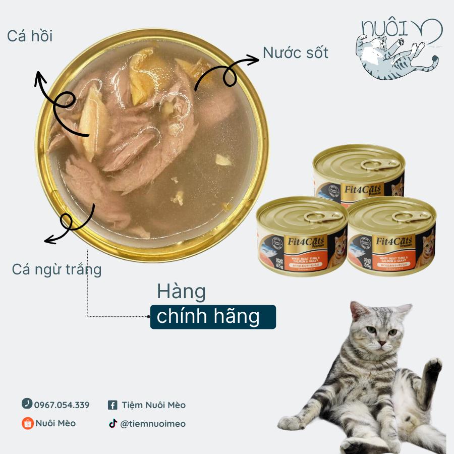 [HỎA TỐC] Pate cho mèo Fit4Cats Premium  - dạng lon 85g