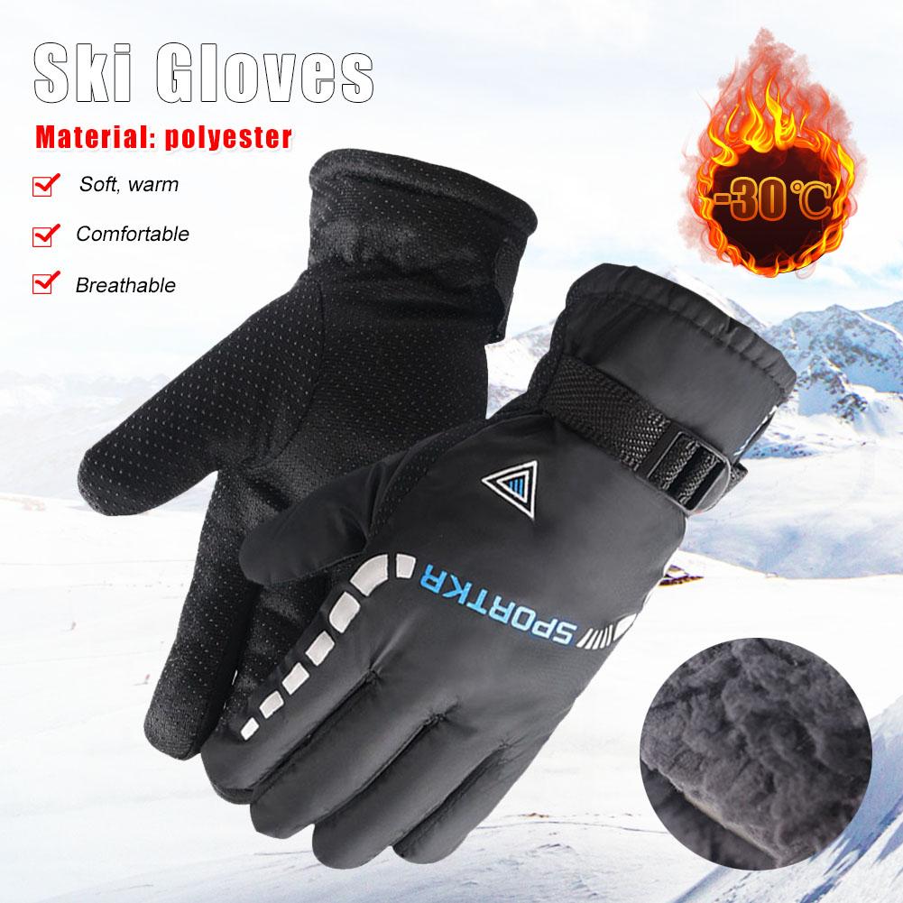 Găng tay xe mô tô mùa đông không thấm nước Motorcycle Găng tay chống trượt găng tay thể thao nhiệt găng tay cho nam giới du lịch găng tay Color: Dark Blue