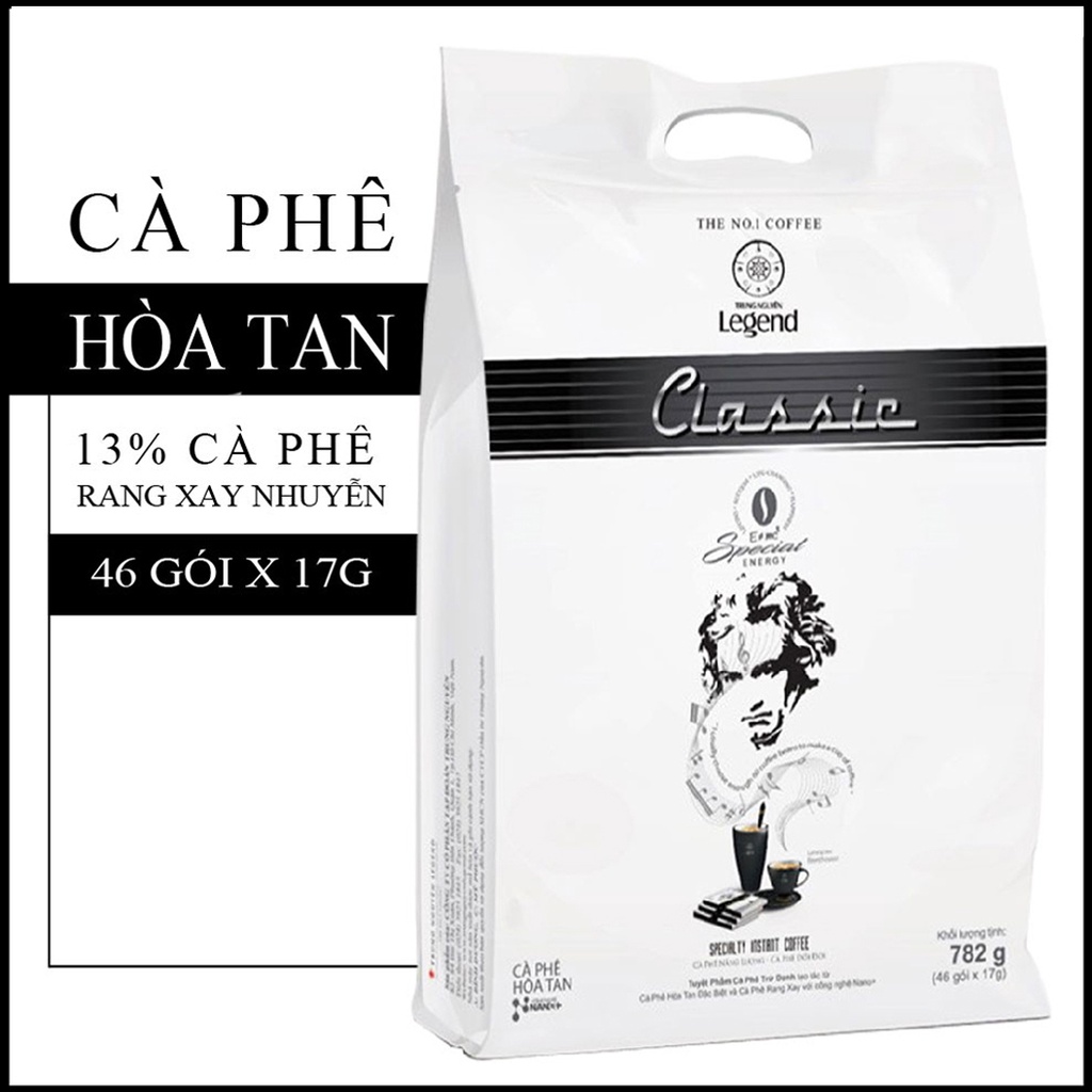 Cà phê hòa tan Legend Classic – Trung Nguyên Legend - Bịch 46 + 4 gói