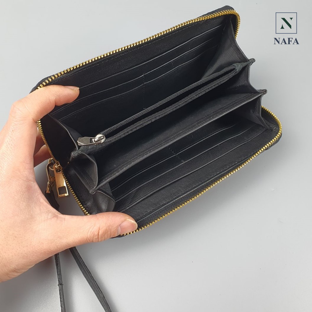 Ví dài cầm tay nam nữ da cá sấu thật NAFA WL124 chất liệu cao cấp bền bỉ và sang trọng - BH 3 năm