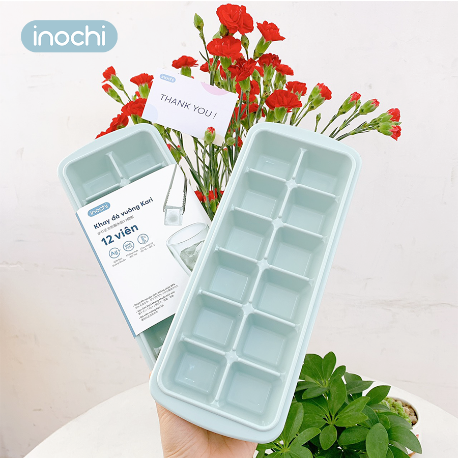 Khay làm đá vuông Inochi Kari 12 viên