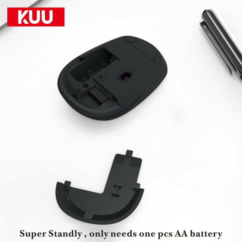 KUKU Chuột Không Dây Cho Máy Tính Laptop Pro Game 4 Nút 1600DPI Bật Lửa Thiết Im Lặng Xách Tay Bluetooth
