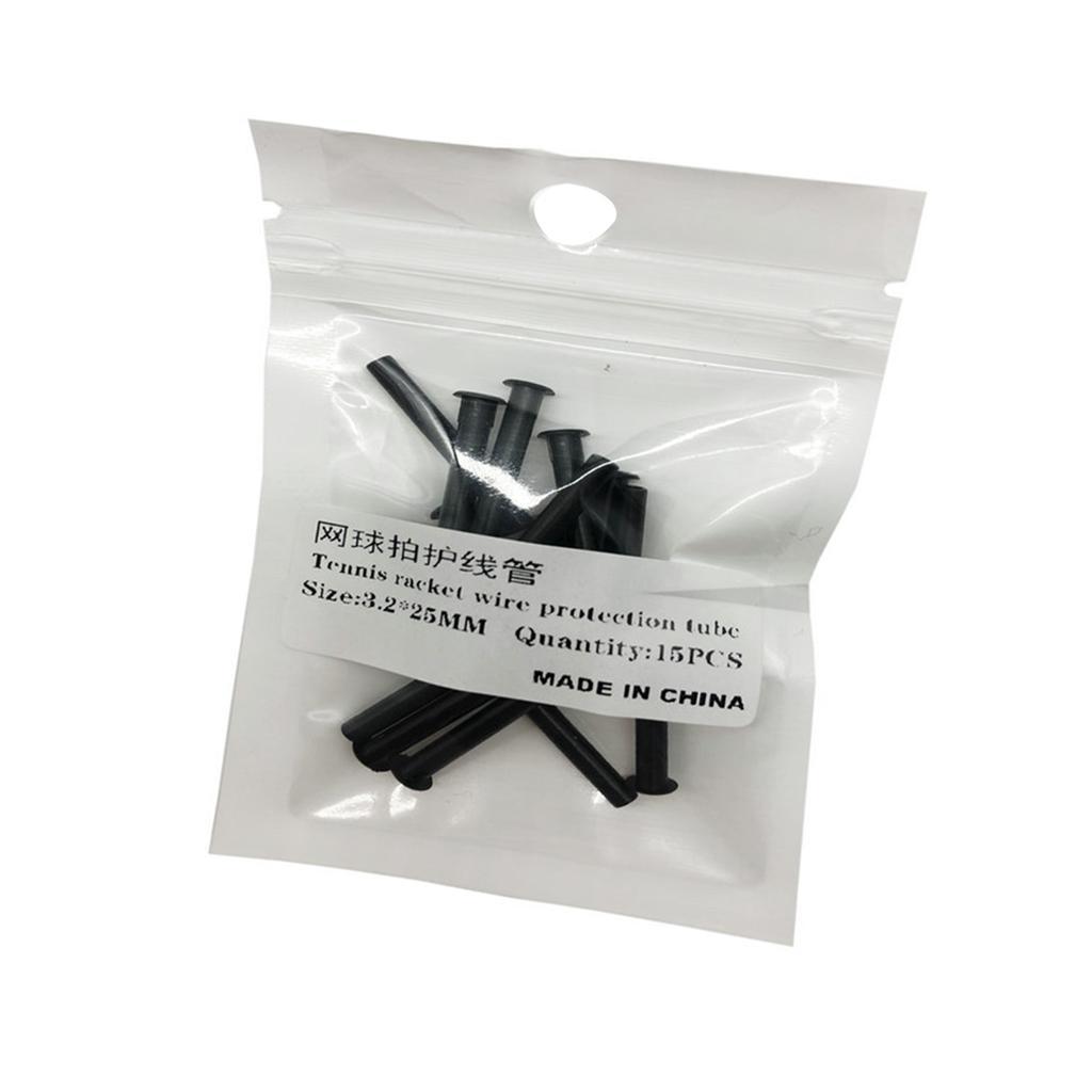2x 15pcs Tennis Racket Grommets, Universal Racquet Eyelets, Black String Tubes