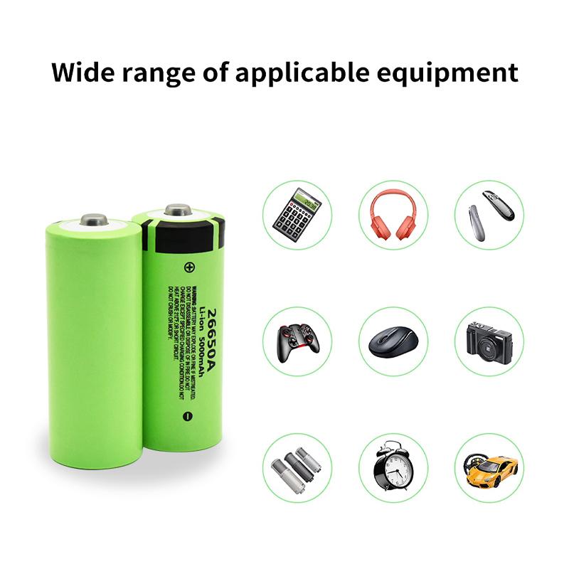 100% Chính Hãng 26650 3.7V 5000MAh 50A Pin Lithium Ion 26650A, Geeinet Für LED Taschenlampe Màu sắc: 1 Cái
