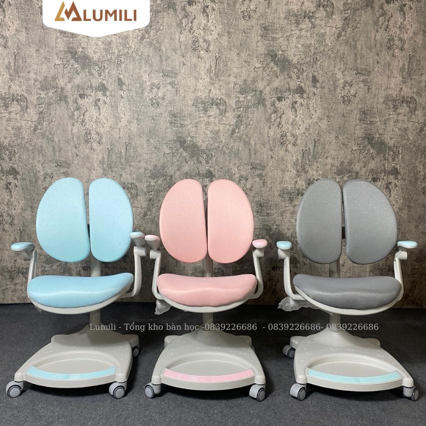 Ghế chống gù học sinh thông minh nâng hạ điều chỉnh 3 chiều F4 mới có bánh xe xoay 360 khóa tự động