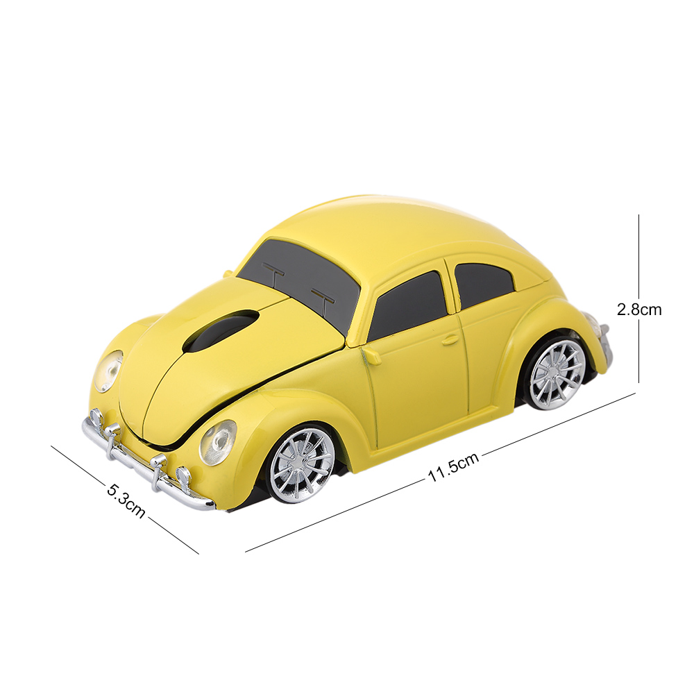 Chuột Hình Ô Tô Không Dây 2.4G USB 1000 DPI Với Bộ Thu Ánh Sáng LED Cho Máy Tính Xách Tay PC