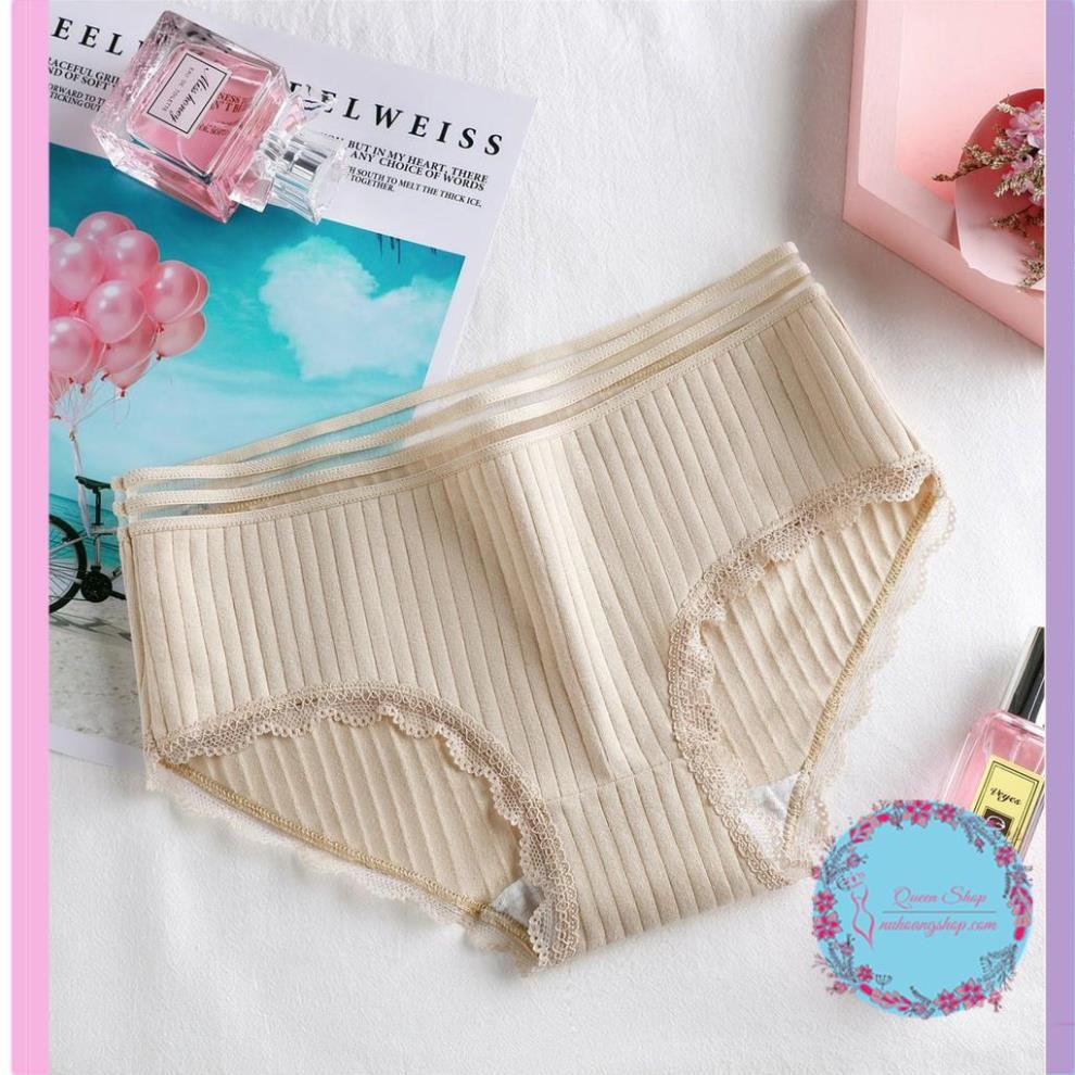 Quần Lót Gân Tăm Viền Ren Siêu Đẹp - quần lót cotton - đồ lót nữ DL108