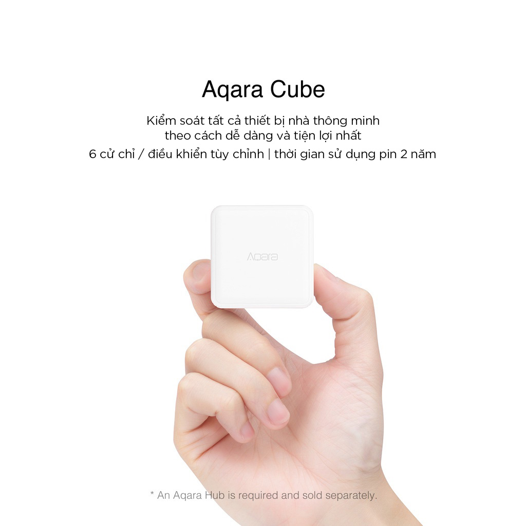 Thiết Bị Điều Khiển Thông Minh Hình Khối Aqara Cube T1 Pro/Cube MFKZQ01LM Cần Hub Homekit Nhỏ Gọn BH 12 Tháng Hàng Chính Hãng