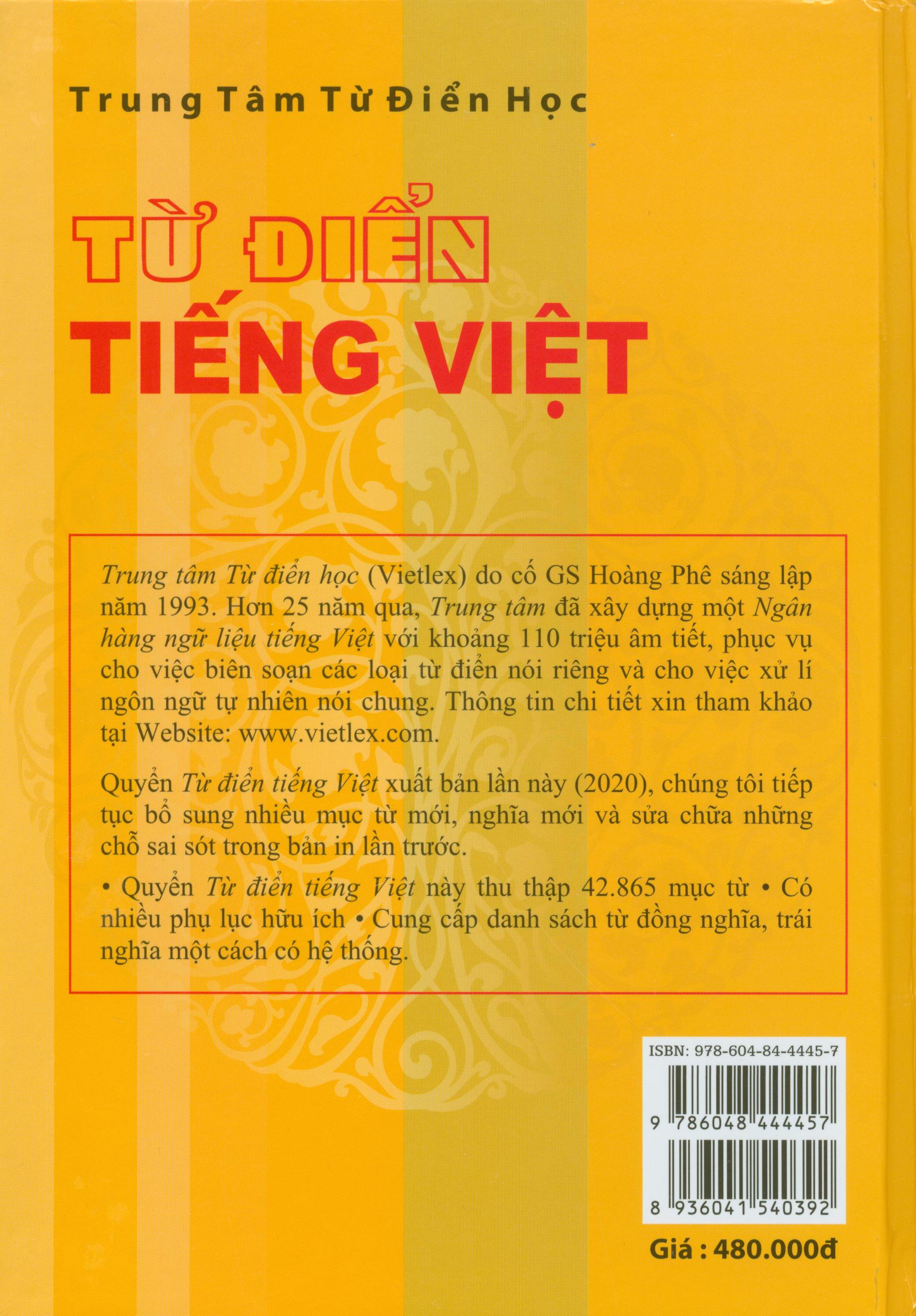 Từ Điển Tiếng Việt (In lần thứ chín - bổ sung từ mới, nghĩa mới)