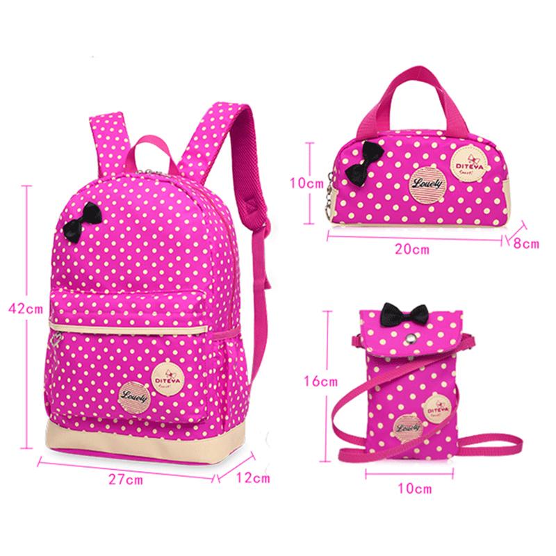 3 Bộ Trẻ Em Schoolbag Thời Trang Bé Gái Học Lưng Dễ Thương In Du Lịch Bagpack Học Canvas Dây Kéo Trường Túi 2021