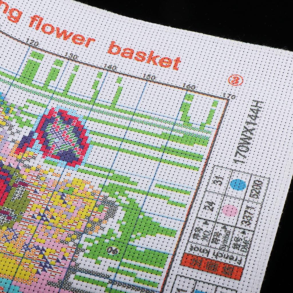 Pre-print Flower Pattern Cross Kit Stamped Cross Stitch Kit Needlework Craft