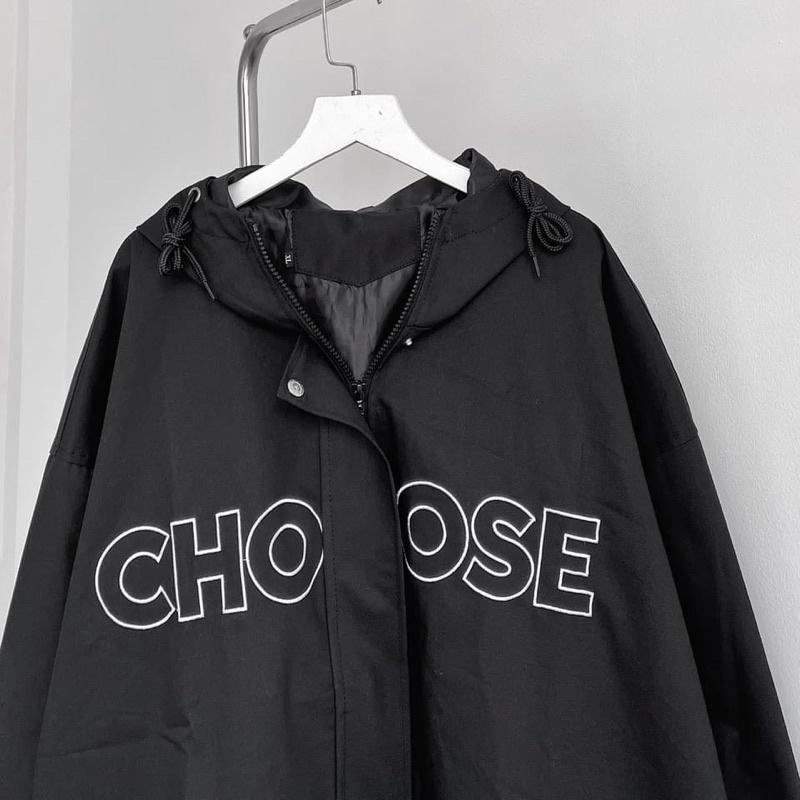 Áo Khoác Dù 2 Lớp Dày Dặn, cầm nặng tay CHOOSE unisex nam nữ clothes