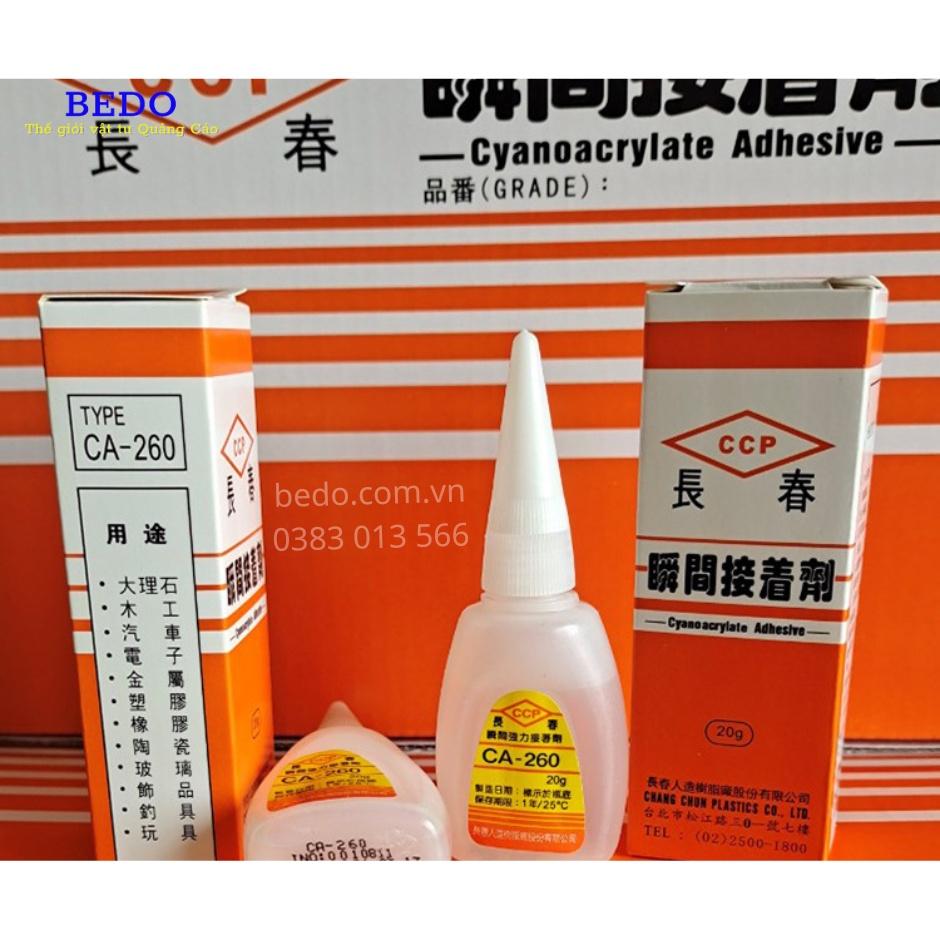 Keo Ca260 Siêu dính, Keo dán đa năng dán tất cả vật liệu như: Mica, Gỗ, Vải, Gốm Sứ, Nhựa An Toàn Với Da Tay