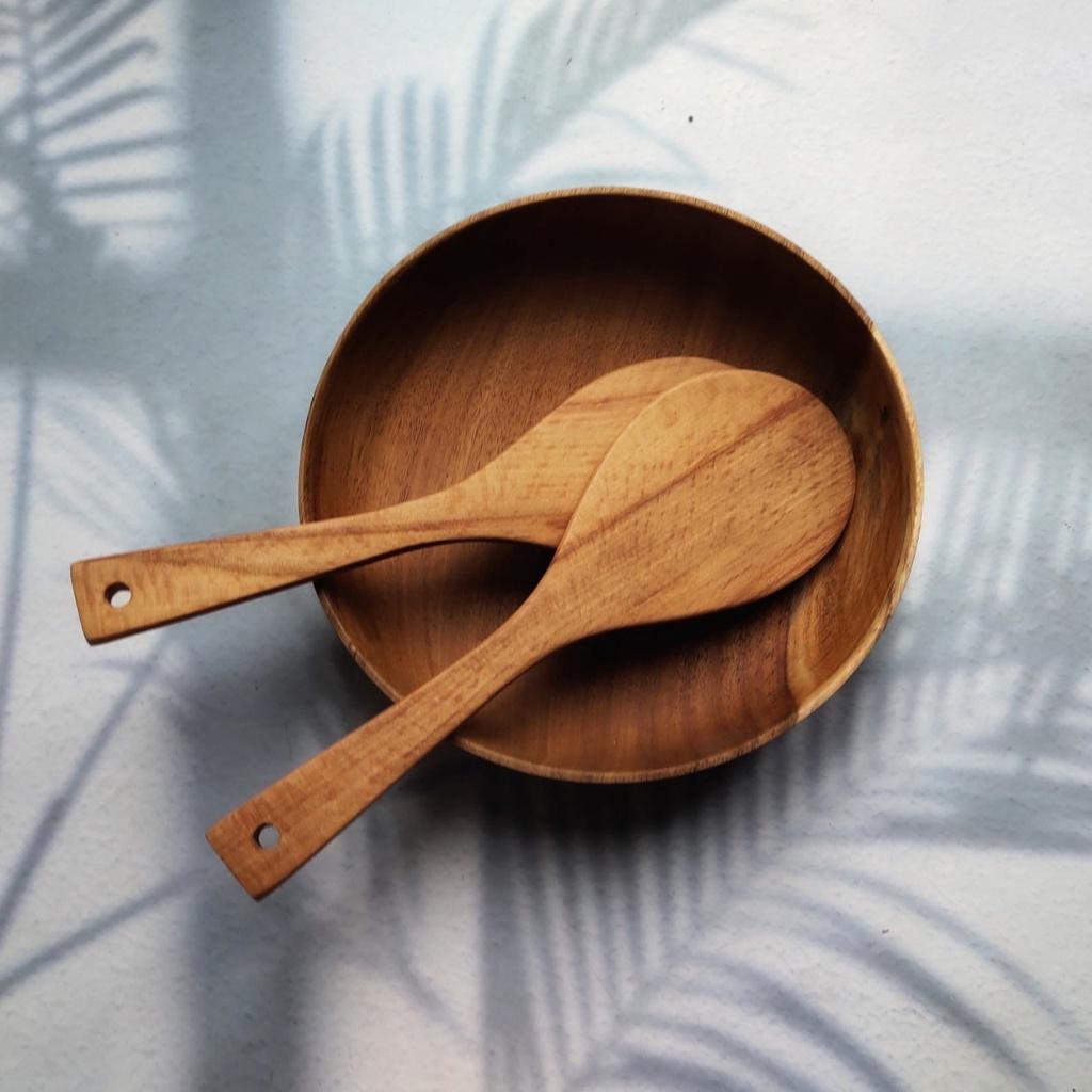 Muôi Cơm, Vá Múc Cơm Bằng Gỗ Beech Cỡ 20cm Siêu Đẹp