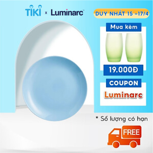 Bộ 6 Đĩa Thuỷ Tinh Luminarc Diwali Light Blue 27cm - LUDIP2015