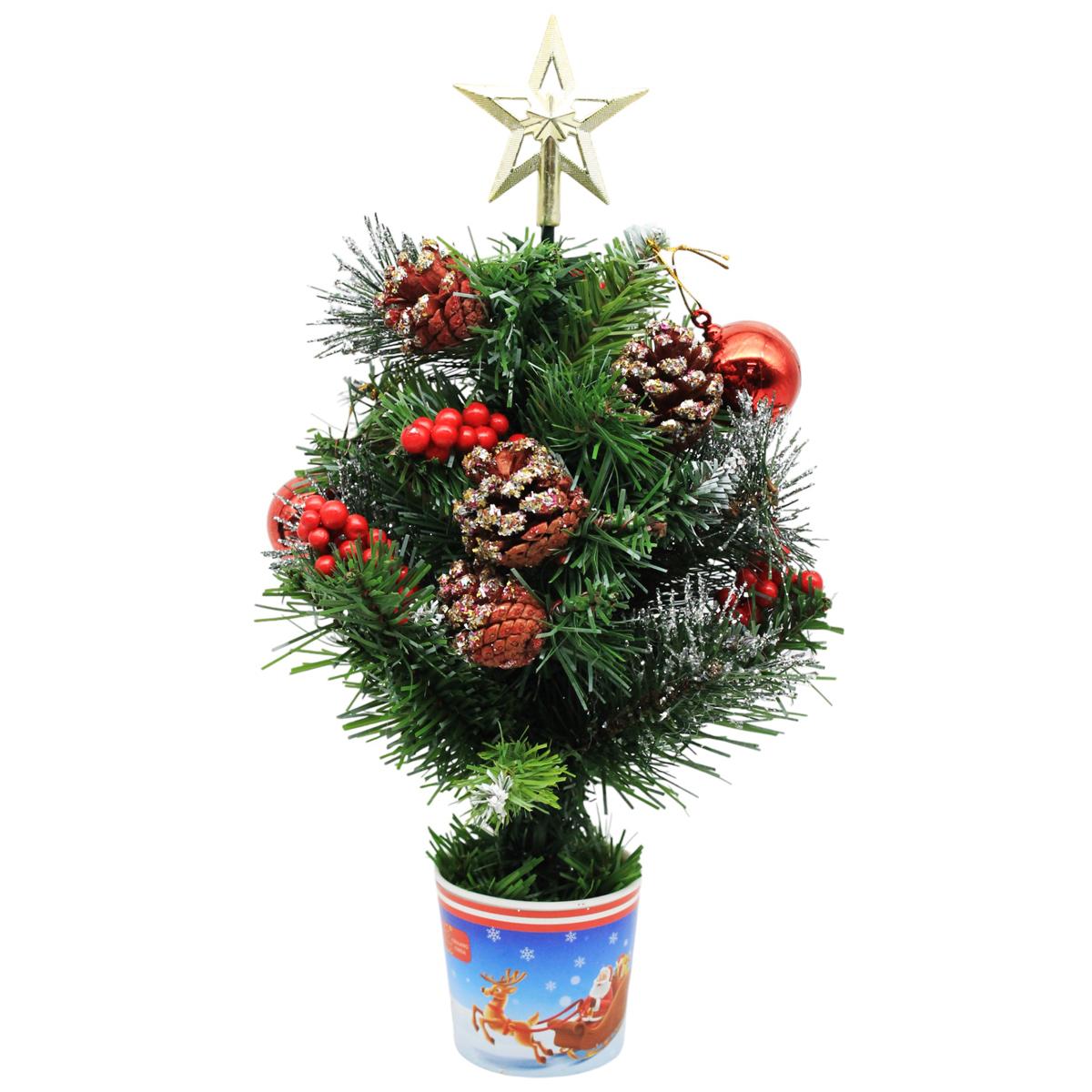 Cây Thông Mini 3 Loại Lá Trang Trí Noel 38 cm - Chaang Chiia LP-TN1.25-3LL