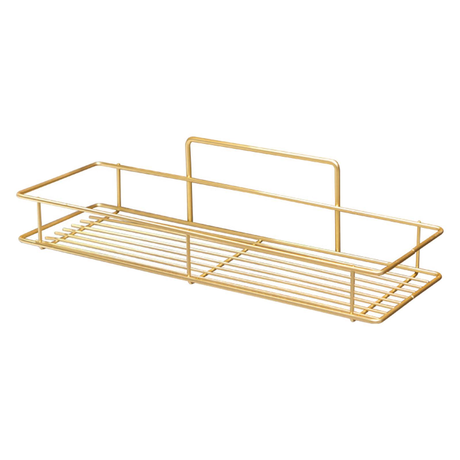 Iron Wall Mounted Basket Shelves Rustproof Bathroom Shower Storage Rack