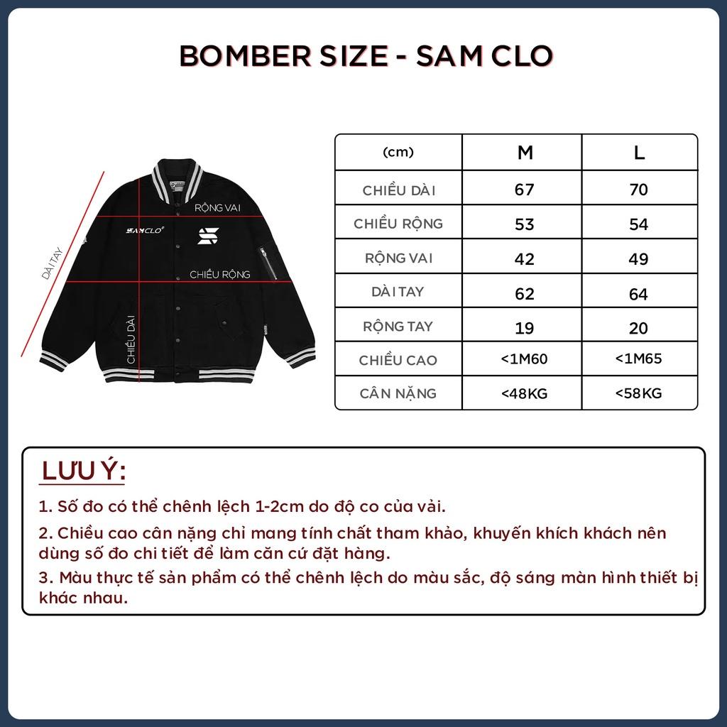 Áo khoác dù bomber 2 lớp nam nữ SAM CLO phong cách bóng chày form rộng unisex mặc cặp - couple in chữ ALASKA