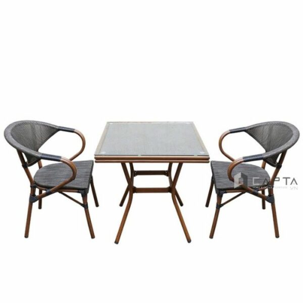Bộ bàn trà sân vườn 2 ghế SL TE2029-70A/CC2005-A Nội thất Capta