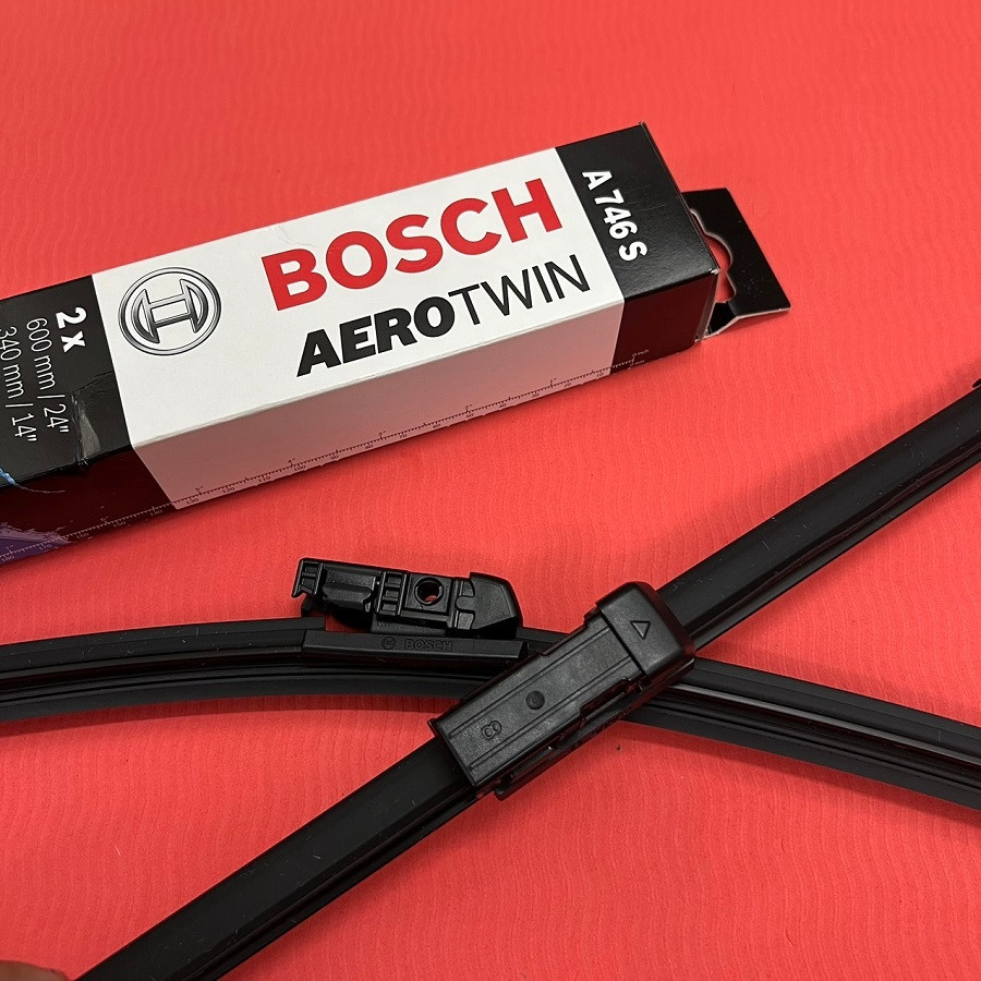 Bộ Gạt Mưa BOSCH AeroTwin Euro Set A746S Kích thước 24”/60cm - 14&quot;/34cm Dành cho xe MG ZS (19 -), PEUGEOT 2008 (21 -)