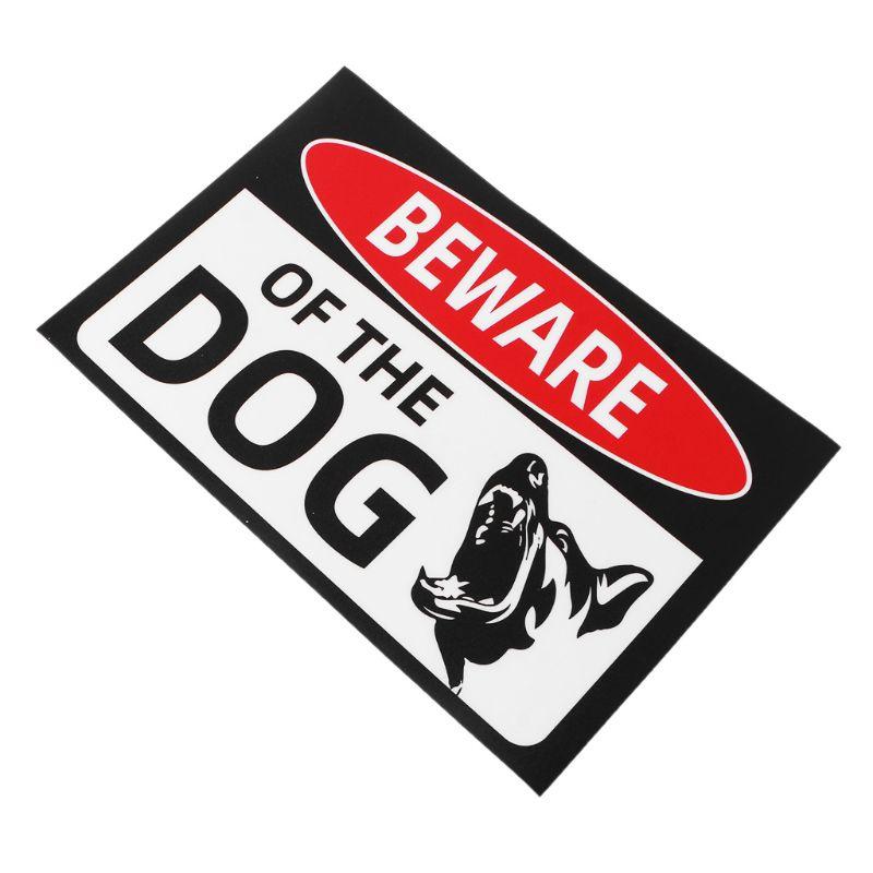 HSV Indoor Outdoor Adhesive Warning Security Dog Beware of Dog Sign Gates Stickers