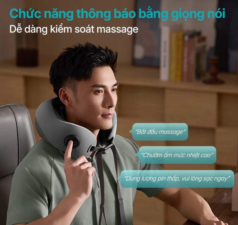 Máy Massage Cổ Philips PPM3308 - 5 Chế Độ Massage - Chườm Ấm Kép - Hàng chính hãng