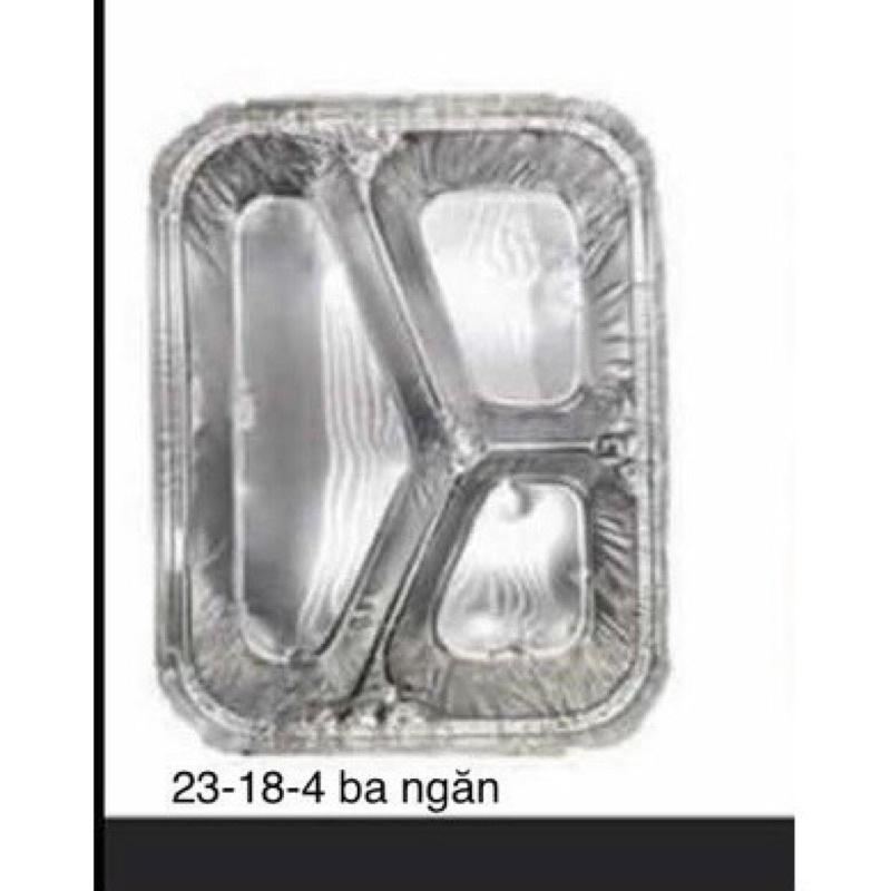 25 cái khay nhôm 3 ngăn, khay nhôm 4 ngăn