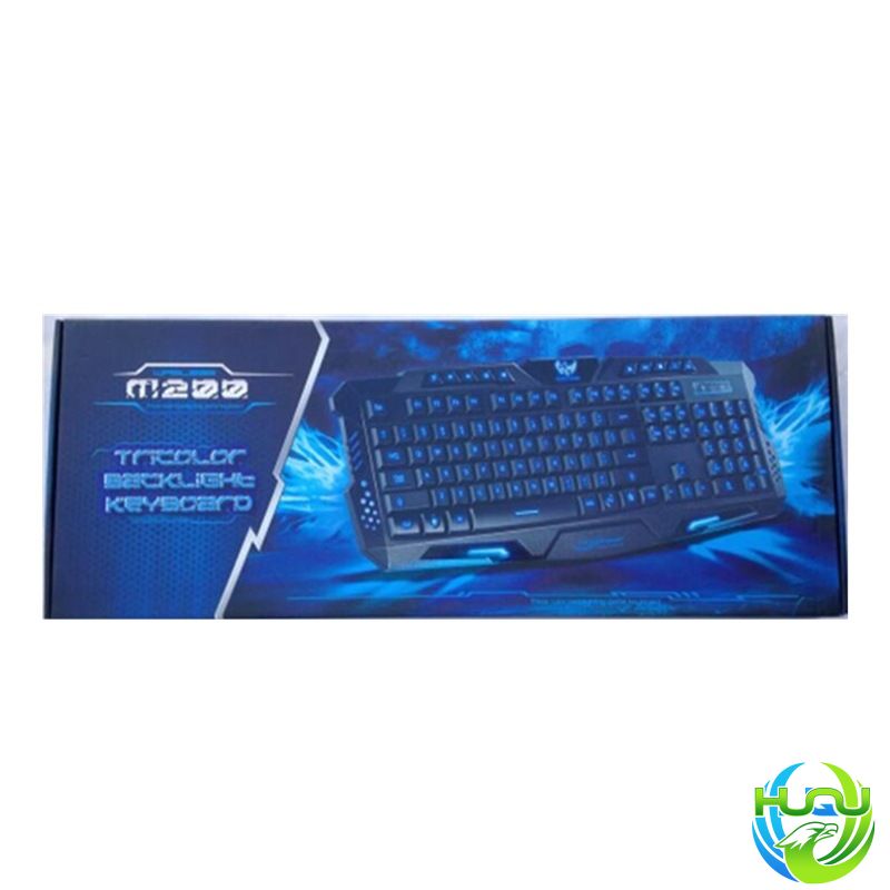 Bàn Phím Chơi Game Huqu HQ-M200 - Đèn Led 3 Màu-Hàng Chính Hãng