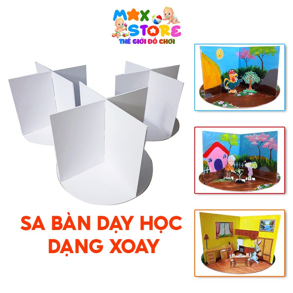 [ Tặng Keo Nến] Sa Bàn Kể Chuyện Dạng Xoay Phục Vụ Dạy Học Cho Bé Mầm Non và Tiểu Học