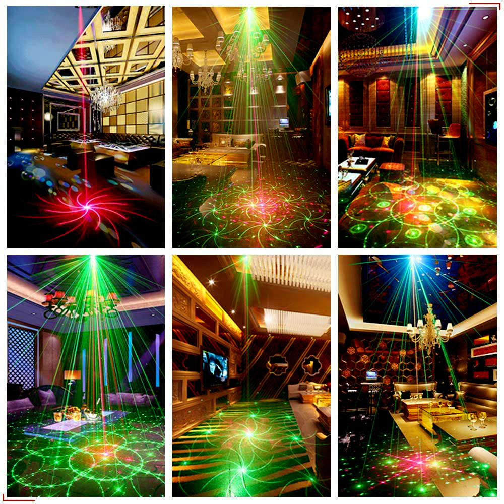 Đèn Laser 2 Tia Laze Cảm Biến Theo Nhạc - Đèn Chiếu Laser Mini, Đèn Disco Thích Hợp Chơi Karaoke, Bay Phòng, DJ...