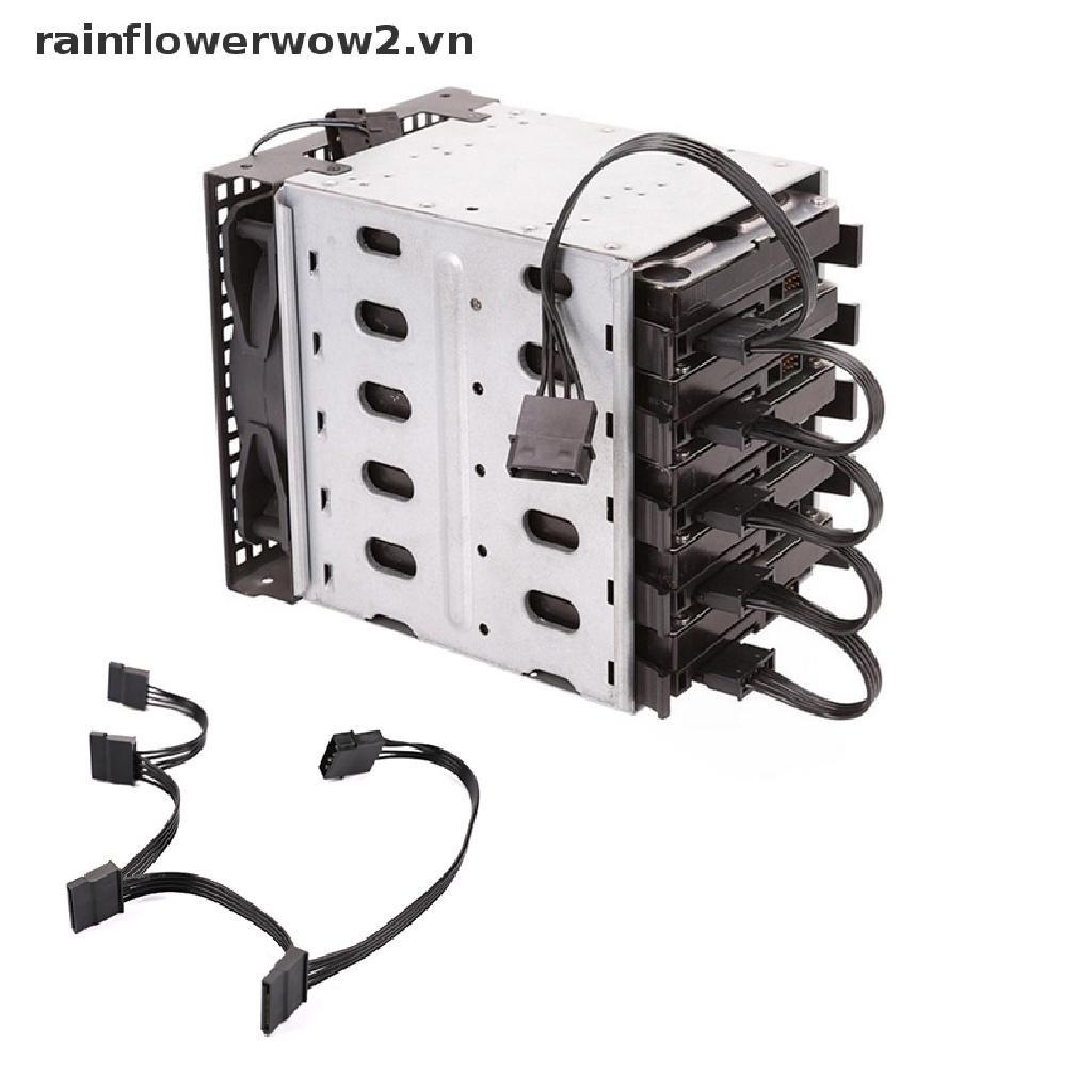 Dây Cáp Chia Nguồn Ổ Cứng 4pin IDE 1 Sang 5 SATA 15Pin DIY Chuyên Dụng
