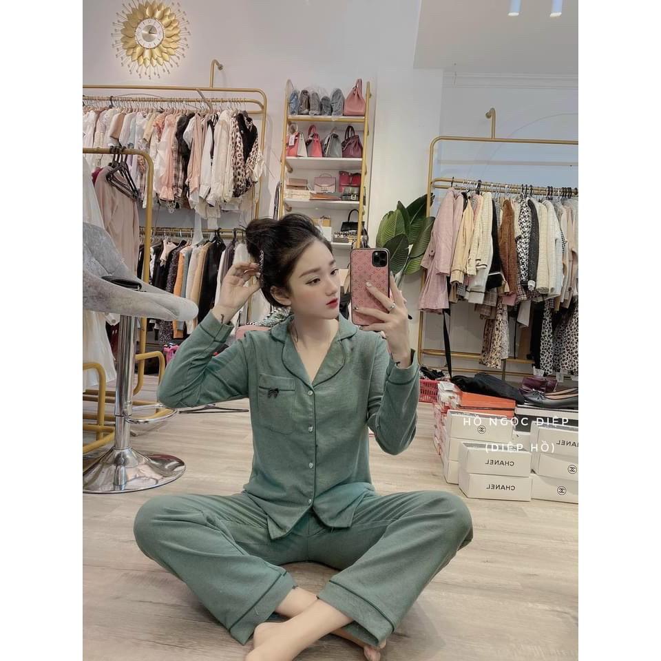Bộ pijama nhung tăm cao cấp cho nữ LS_SETN329