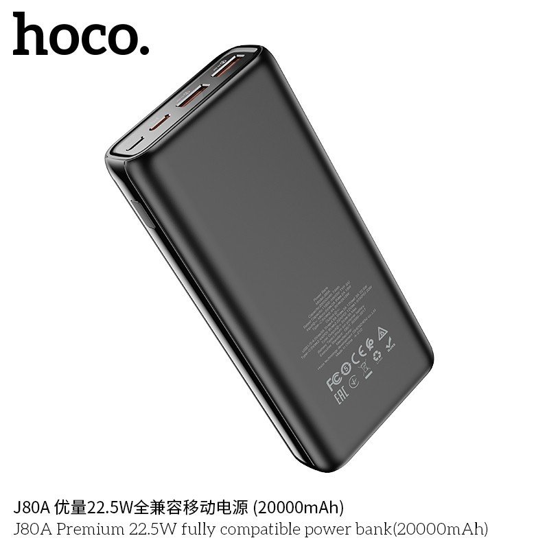 Pin Sạc Dự Phòng Hoco Sạc Nhanh J80A PD20W QC3.0 20000Mah 22.5W Hàng Chính Hãng