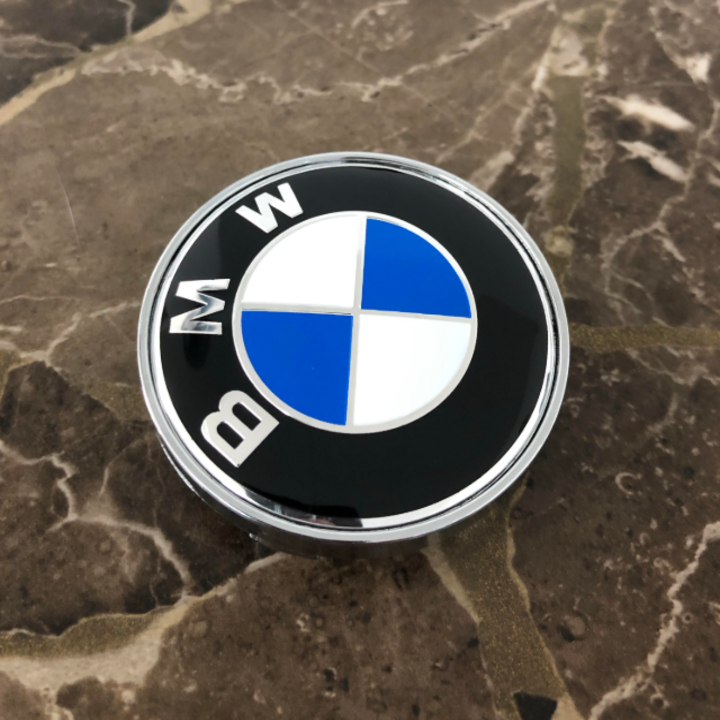 Logo chụp mâm, ốp lazang bánh xe ô tô BMW đường kính 60mm