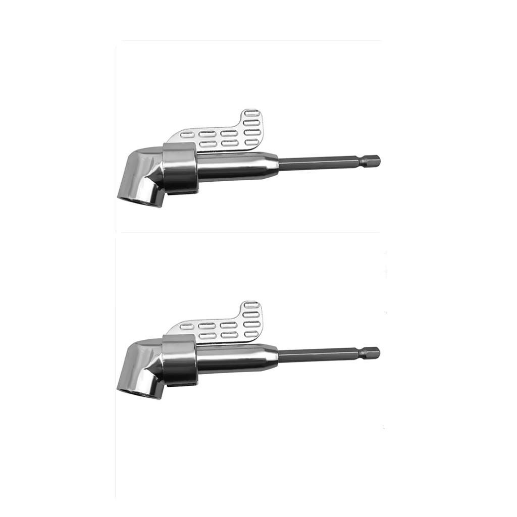 105 Degrees 1/4" Drill Bit Angle Driver Screwdriver Magnetic Extension 2pcs