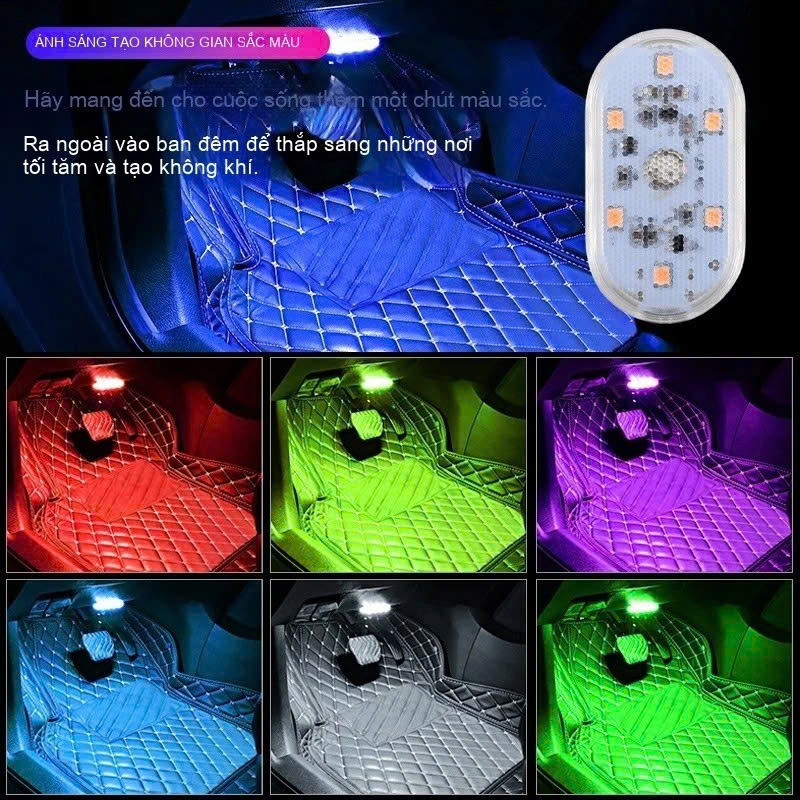 Đèn LED Dán Trần Xe Hơi , Tủ Quần Áo , Nhà Vệ Sinh , Kệ Sách , Cầu Thang , Gầm Bàn Ghế , Phòng Ngủ ,.. Sạc USB - Hàng Chính Hãng