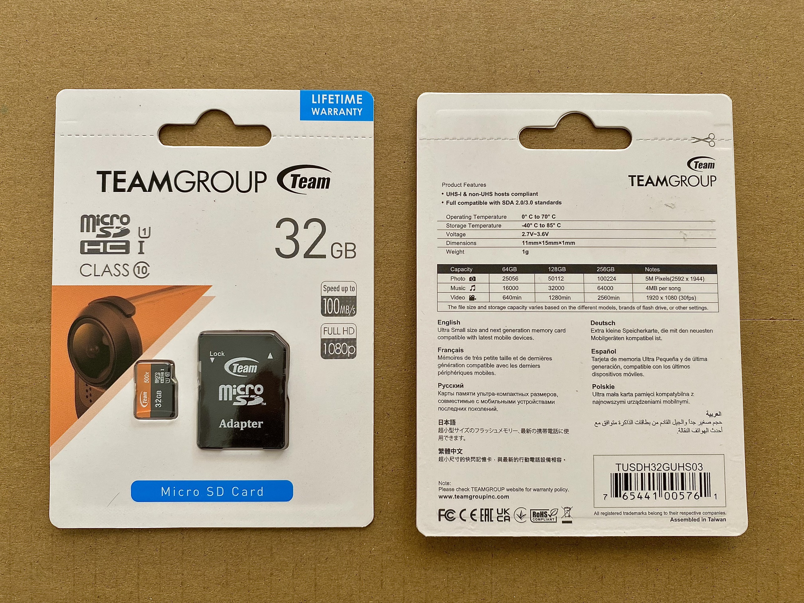 Thẻ Nhớ Micro SDHC Team Group Class10 32GB + Adapter - Hàng Chính Hãng