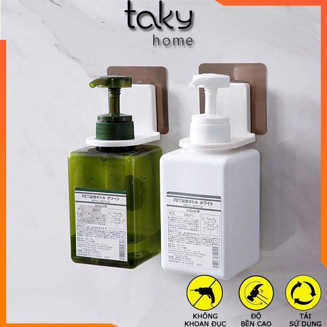 Giá Treo Bình Rửa Tay, Sữa Tắm, Dầu Gội Có Vòi Dán Tường Phòng Tắm, Sử Dụng Miếng Dán 3M Siêu Chắc, Dễ Dàng Sử Dụng. TakyHome 4012