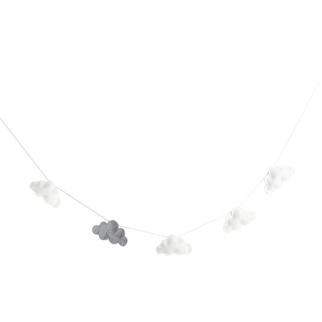 2pcs Hanging Clouds Garland For Baby Shower, Christmas Wedding Party Decor