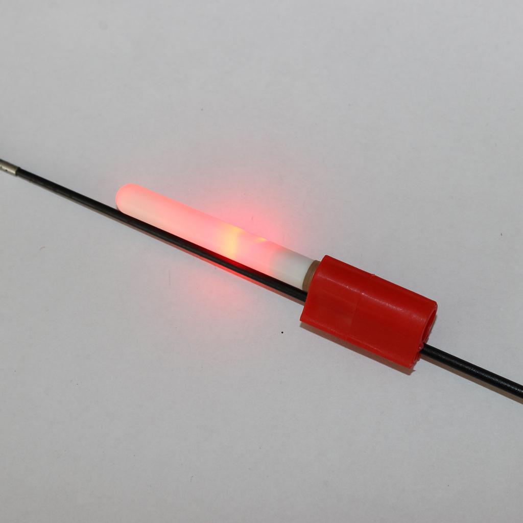 2xFishing Rod Luminous Stick Light LED Removable Float Night Tackle Red