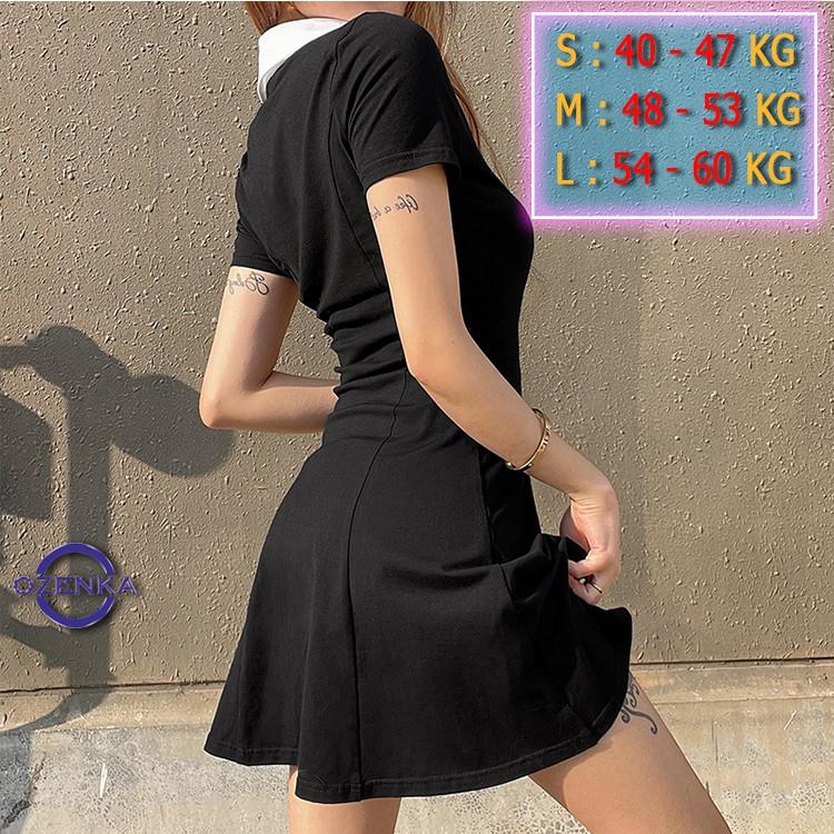 Váy polo body tay ngắn xinh yêu, đầm polo đi dự tiệc đi chơi dạo phố đi bar sang chảnh rẻ đẹp