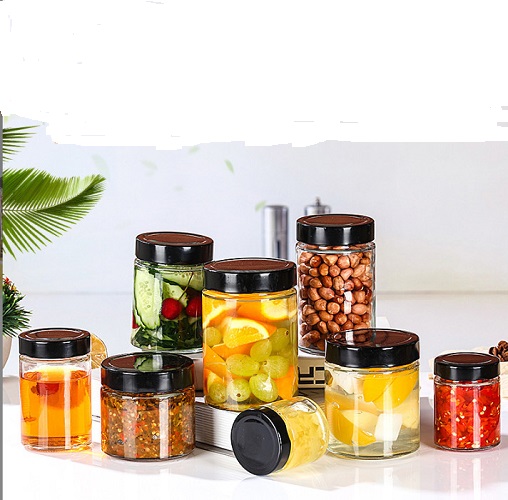 Hũ Thủy Tinh Trụ Tròn Nắp Thiết Bản Dày | Tùy Chọn Dung Tích