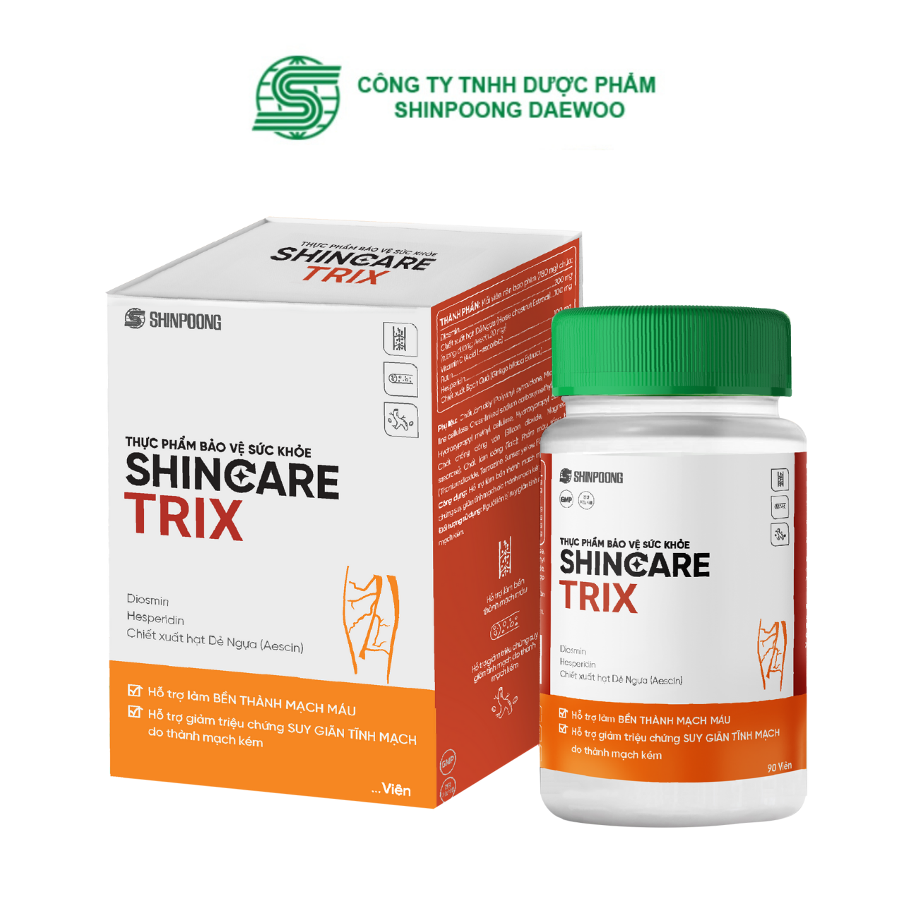Combo Bảo vệ sức khỏe toàn diện - Hỗ trợ giảm cân, thải độc gan, cải thiện thị lực, bổ phổi, bền thành mạch - Shincare 90 viên SHINPOONG