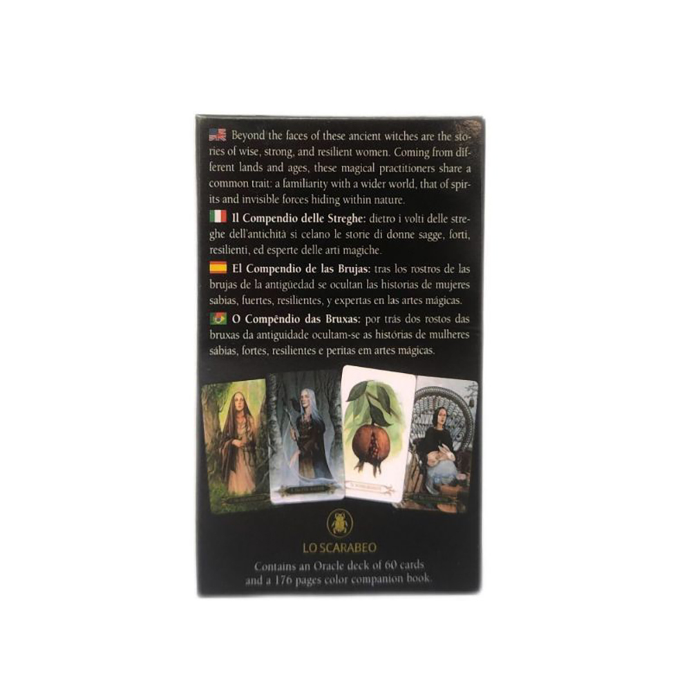 Bộ bài A Compendium Of Witches Oracle 7x12 Cm tặng đá thanh tẩy