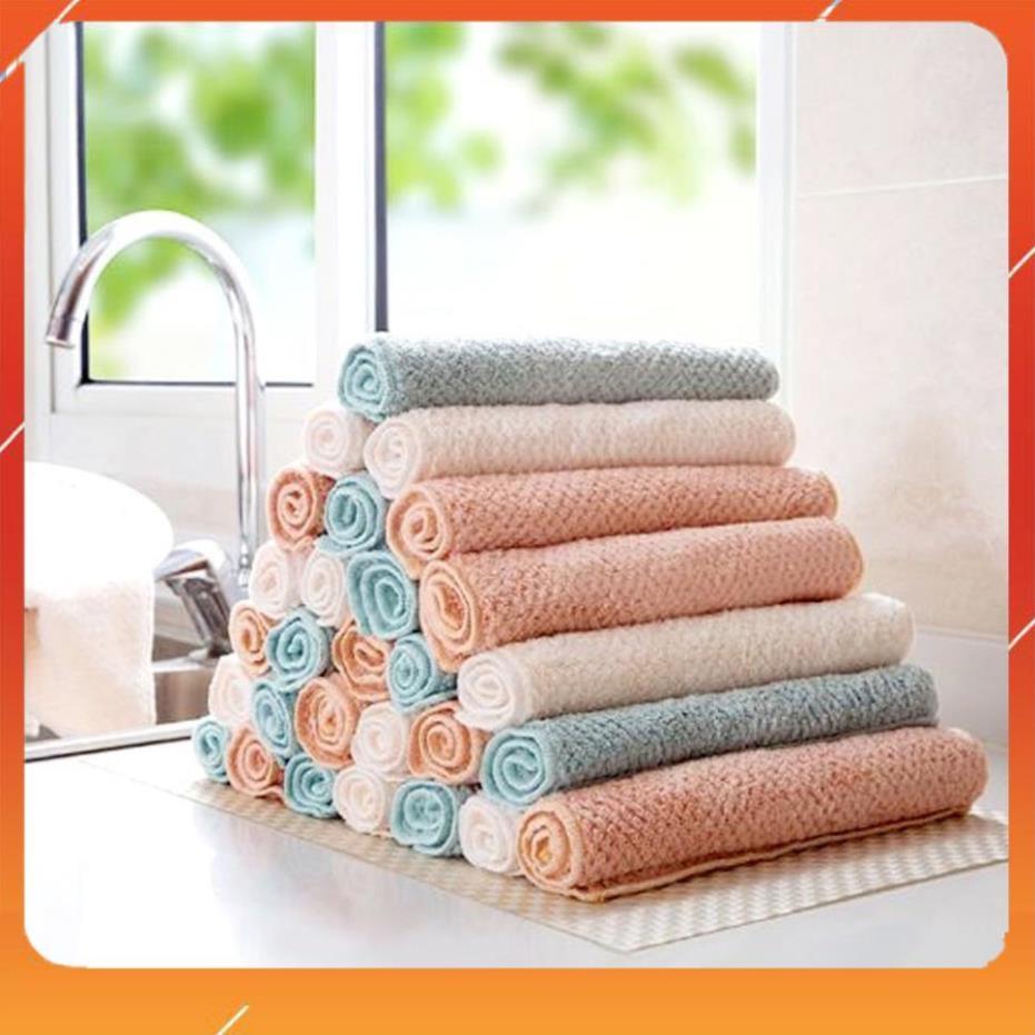 Khăn Lau Tay Nhà Bếp, Túi 10 Chiếc Tiện Dụng