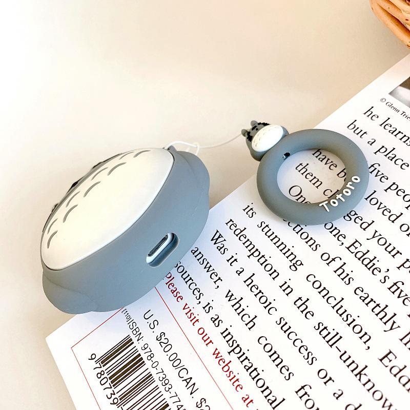 Bao Case Cho Airpods 1/ 2 Hình Totoro_Tặng Kèm Móc khóa Mèo Con Ngồi Hộp