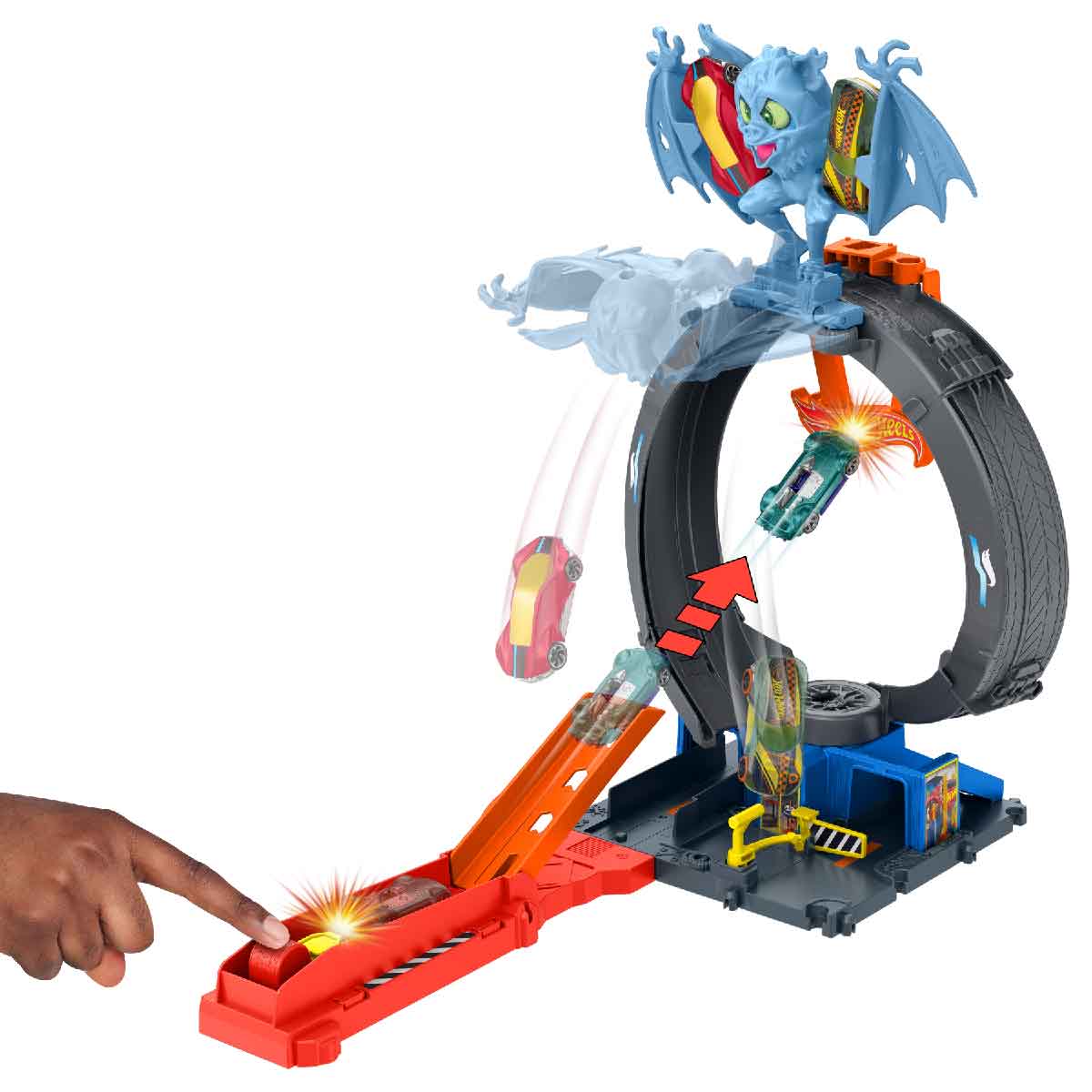 Đồ Chơi Mô Hình City Trạm Lốp Xe Dơi Siêu Đẳng HOT WHEELS HTN78/HDR29