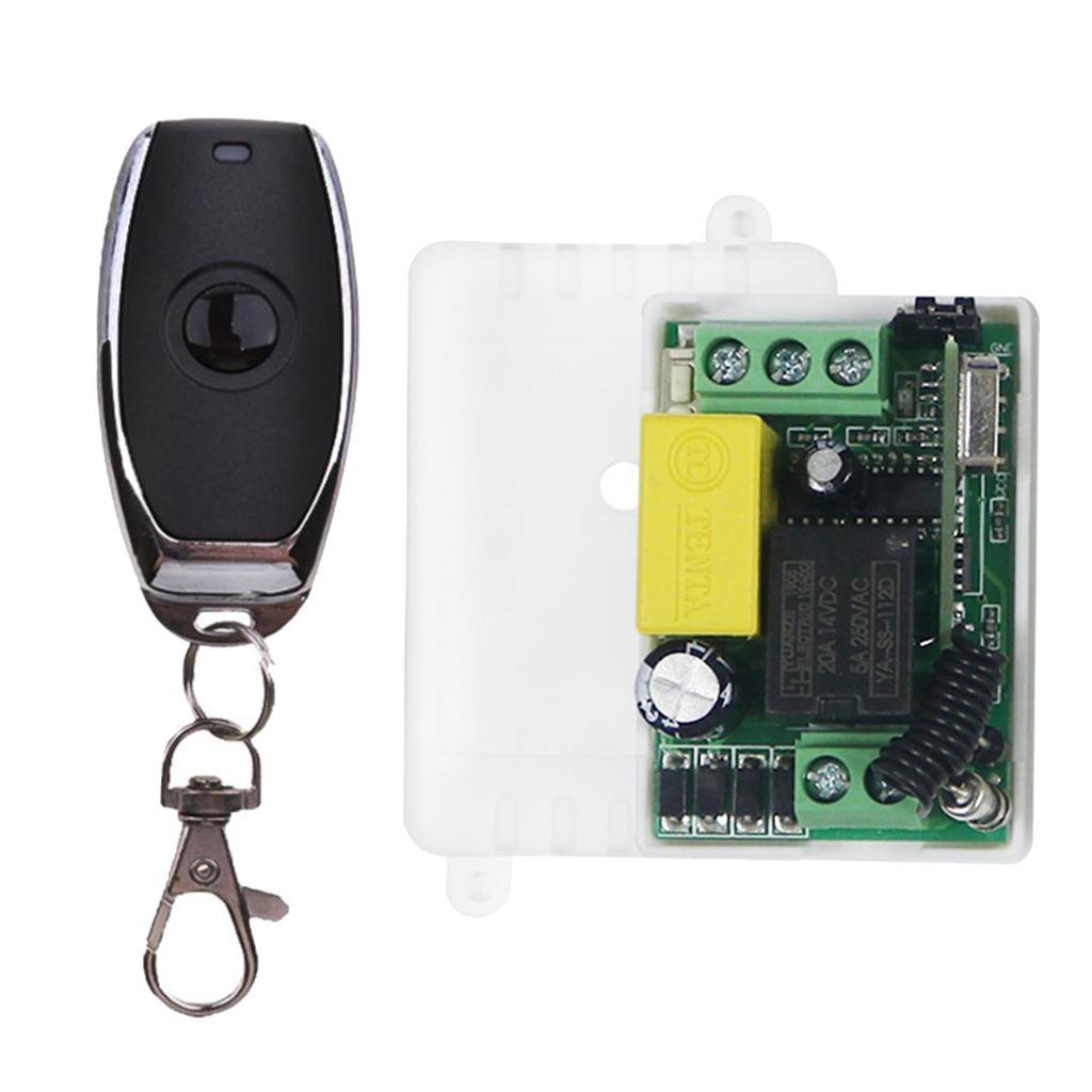 DC 12V 1 Channel Remote Control Switch Control Wireless RF Relay 1 Receiver With 1 Transmitter L